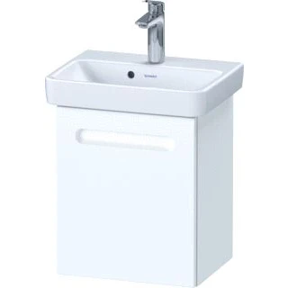 Afbeelding van Duravit No.1 wastafelonderbouwkast hangend wit mat deuraanslag links