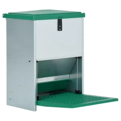Afbeelding van vidaXL Pluimveevoerbak automatisch met pedaal 12 kg