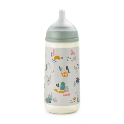 Afbeelding van Suavinex A Walk In The Park Large Flow Green 360ml Silicone Fles SXSAX3083713