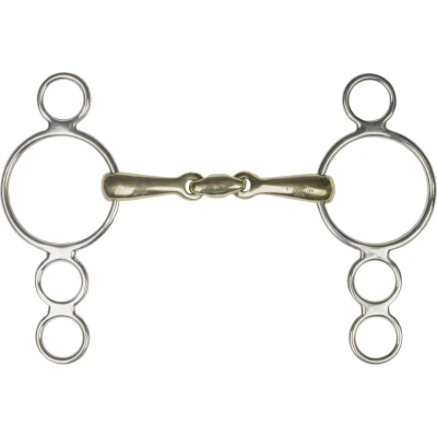 Afbeelding van Horka Pessoa Bit 5 Rings 18mm Dubbelgebroken RVS 13,5cm