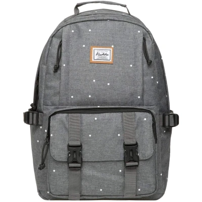 Afbeelding van KAUKKO Mooie en goed ontworpen rugzak met laptopvak voor 15 inch school universiteit 22L, grijze stip Jnl ks21, één maat, dagrugzak