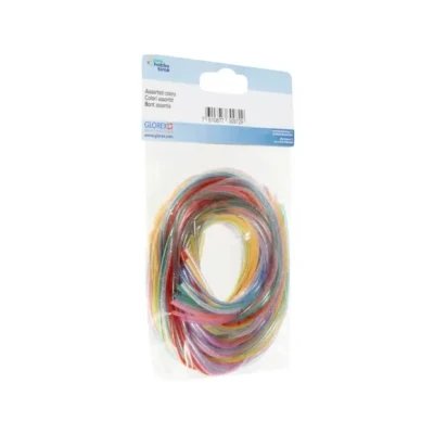 Afbeelding van Glorex Colour Strips Glitter 20st 100cm lang, 10 Fb. gesorteerd, katoen, meerkleurig, 11,5 x 18,5 1 cm, 18