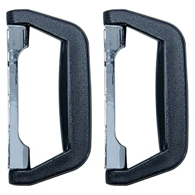 Afbeelding van HMF 14973 02 koffergreep, draaggreep van kunststof 2 stuks 14 x 7 cm zwart