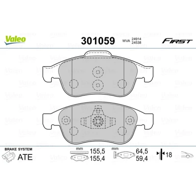 Afbeelding van Valeo Remblokset 301059