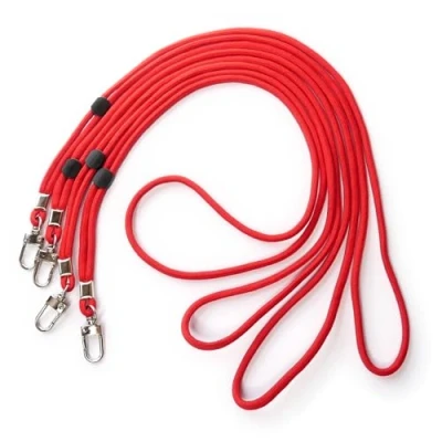 Afbeelding van trage.band® lange verstelbare draagband/koord met karabijnhaak, 4 st. rood
