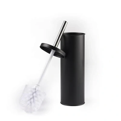 Afbeelding van Beldray LA059451BLKFEU7 Toilet Brush and Holder Set Bathroom Bowl Cleaning With Stiff Bristles, Hygienic Lid Design, Deep Clean, Slim For Easy Storage, Black