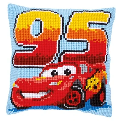 Afbeelding van Kruissteekkussen Cars Lightning McQueen 0014586