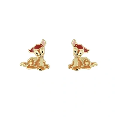 Afbeelding van Disney Meisjes Bambi Oorknopjes, Eén maat, Verguld messing, Geen edelsteen