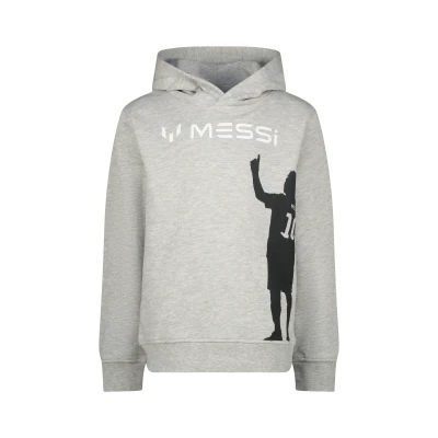 Afbeelding van Messi hoodie Silhouette met printopdruk grijs melange
