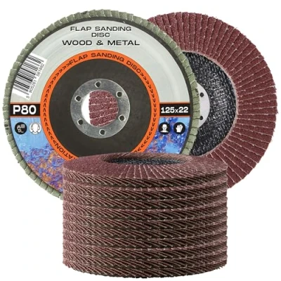 Afbeelding van 10x Lamellenschijven Waaierschijf 125 x 22,2 mm Korrel 80 Metaal Staal Hout Lamellenslijpschijf Slijpschijven Schuurschijf Haakse Slijpmachine