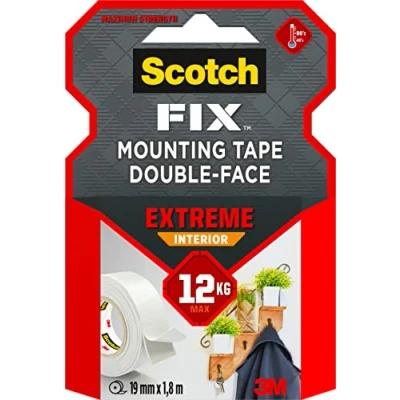 Afbeelding van Scotch Fix Bevestigingsband voor binnen, extreem, 19 mm x 1,8 m, 1 rol (verpakking kan variëren)
