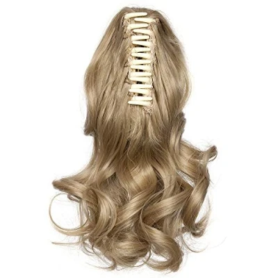 Afbeelding van SEGO paardenstaart uitbreiding haar deel haarverlenging vlecht haarstuk volumineuze golvende zoals menselijk asblond golvend 12 “(30cm) 110g