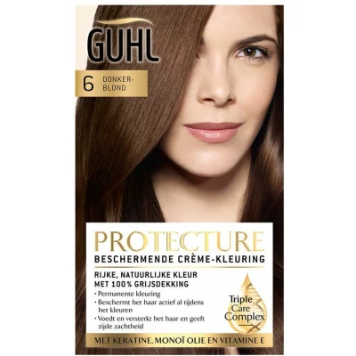 Afbeelding van 3x Guhl Beschermende Cremekleuring 6 Donkerblond