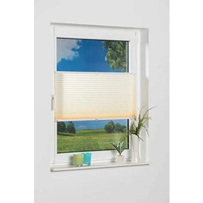 Afbeelding van K home Klemmfix plissé, crème, 100cm x 130cm (B L)