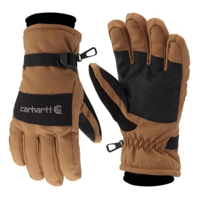 Afbeelding van Carhartt Heren WP waterdichte geïsoleerde handschoen, Bruin/Zwart, groot, Large (Pack of 1)