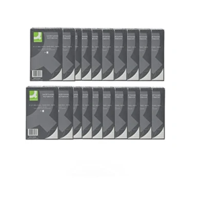 Afbeelding van Q Connect Notitieboekje met scheutje 80 pagina&#039;s, 200 x 125 mm, 20 stuks