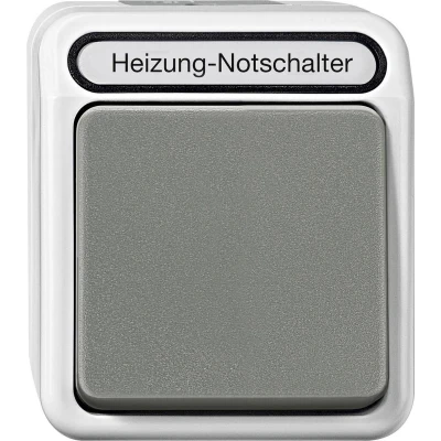 Afbeelding van Schneider Electric MEG3449 8029 AquaStar Compleet Verwarmingsnoodschakelaar spatwaterdicht Lichtgrijs 1 stuks