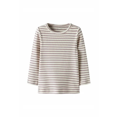 Afbeelding van NAME IT MINI longsleeve gebreid paars/ecru