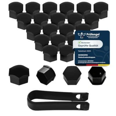 Afbeelding van Moinkerin Wielmoerdoppen, 20 stuks, universeel, 17 mm kunststof moerdop, schroefdop