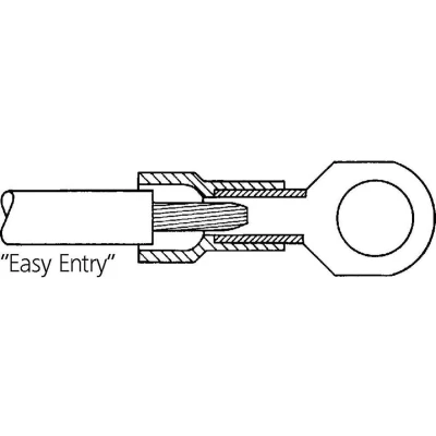Afbeelding van LAPP 63104370 Ringkabelschoen Dwarsdoorsnede (max.): 6 mm² Deels geïsoleerd Geel 50 stuk(s)