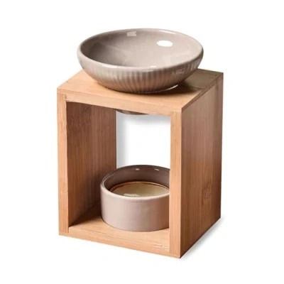 Afbeelding van Zen&#039;Aroma Fondant Wax Geurbrander Birdy Zwart Diffuser voor etherische olie en huisgeur Aromatherapie Hout &amp; Keramiek Decoratieve Kaarsenhouder Hoogte: 13 cm