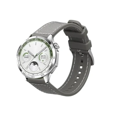Afbeelding van kwmobile smartwatch bandje geschikt voor Huawei Watch GT4 46mm / GT3 SE polsband Armband fitnesstracker Siliconen en nylon horlogeband in grijs
