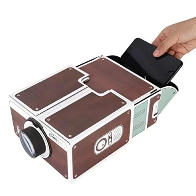 Afbeelding van Creative Mini Smart Phone Projector, generatie DIY Home Portable Mobile Projector Cinema, Karton Family Entertainment Projective Device