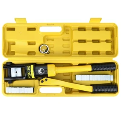 Afbeelding van QWORK® hydraulische perstang, kabelschoenen, 16T, met 13 snijbladen 8 300 mm²