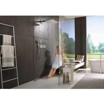 Afbeelding van Hansgrohe RainSelect afbouwdeel voor inbouw douchekraan thermostatisch 3 functies met handdouchehouder 52.7x90cm chroom