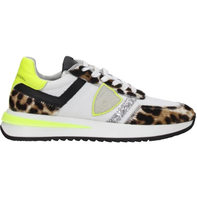 Afbeelding van Fabric Sneakers with Lace Up Closure and Rubber Sole Wo White