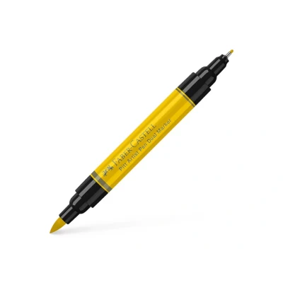 Afbeelding van 4x Tekenstift Faber Castell Pitt Artist Pen duo marker 107 cadmiumgeel