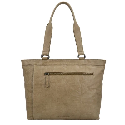 Afbeelding van Hide &amp; Stitches Westland Shopper Taupe 100% Leer
