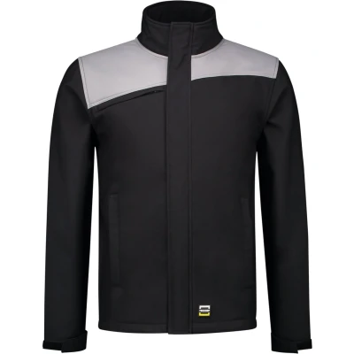 Afbeelding van Tricorp 402021 Softshell Bicolor Naden Zwart/Grijs 4XL