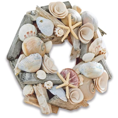 Afbeelding van LOBERON Krans Geoffroi beige/blauw