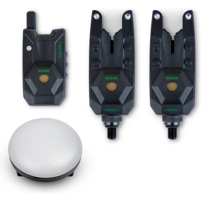 Afbeelding van Sonik HeroX Bite Alarm Set 2+1 + Bivvy Light