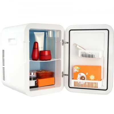 Afbeelding van VEVOR mini koelkast, 20 liter, 22 blikjes, 2 in 1 kleine koel en verwarmingsfunctie, minibar, drankkoelkast 9 V DC/220 AC, koelkast voor kantoren slaapzalen, zwart