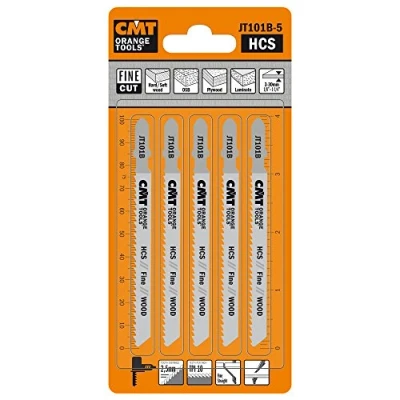 Afbeelding van CMT jt101b 5 Jig Saw Blades Hcs 100 x 2.5 10tpi (Wood/Straight/Fine)