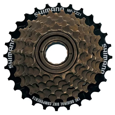 Afbeelding van Shimano Multiple Freewheel TZ500 7 Speed 14 28 tands BikeTotaal.nl Bruin