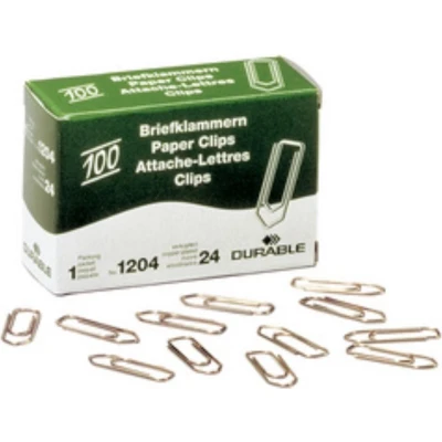 Afbeelding van Durable Paperclips 32 mm verkoperd pak van 100, koper