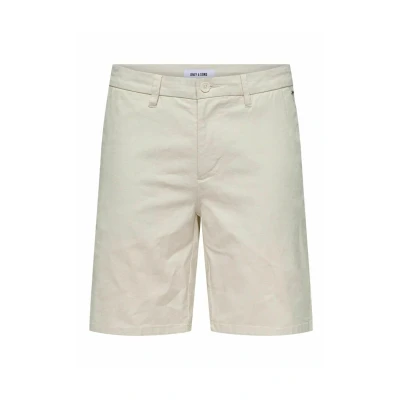 Afbeelding van Only &amp; Sons Onsmark Shorts, Heren, Maat: XS, Silver lining
