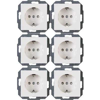 Afbeelding van Kopp Athenis geaard stopcontact Profipack (6 Stuk) zuiter wit, 940029084