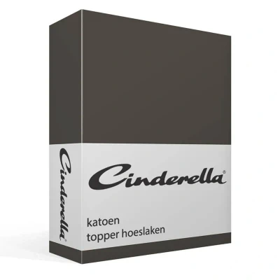 Afbeelding van Topper Hoeslaken Cinderella Basic Anthracite (Katoen) 200 x cm