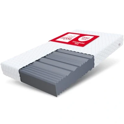 Afbeelding van FDM Comfort Plus schuimmatras 140x200 cm hoogte 16 7 zone matras koud H3 Oeko Tex schuim Geschikt voor mensen met een allergie Afneembare hoes Wit.