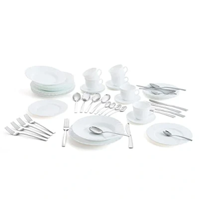Afbeelding van Luminarc Trianon Box voor 18 borden, 6 kopjes en 24 bestek, 24,5 x 22,5 19,5 cm, 22 cl/26 cm 2,5 mm, meerkleurig