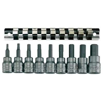 Afbeelding van Teng M3812 10 stuks Clip Rail zeskantige doppenset met metrische 3/8 inch aandrijving TENM3812