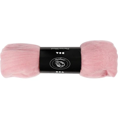 Afbeelding van Merino wol, 21 micron, lichtroze, 100 gr
