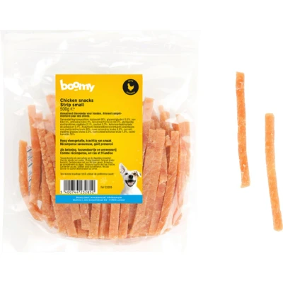 Afbeelding van Boomy Hondensnacks Kauwstaafjes Kip strookjes 500g