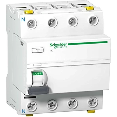 Afbeelding van Schneider A9Z24425 Aardlekschakelaar iID, 4P, 25A, 300mA, type A, wit