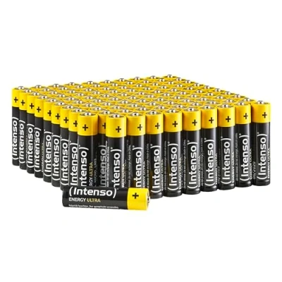 Afbeelding van Intenso Energy Ultra AAA Micro LR03 alkaline batterijen 100 stuks, geel zwart