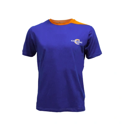 Afbeelding van Colmic T Shirt: Blue/Orange L Vis shirt